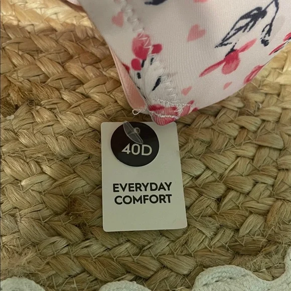 Laura Ashley Underwire Balletcore Pink Floral Bra 40D - Picture 4 of 5